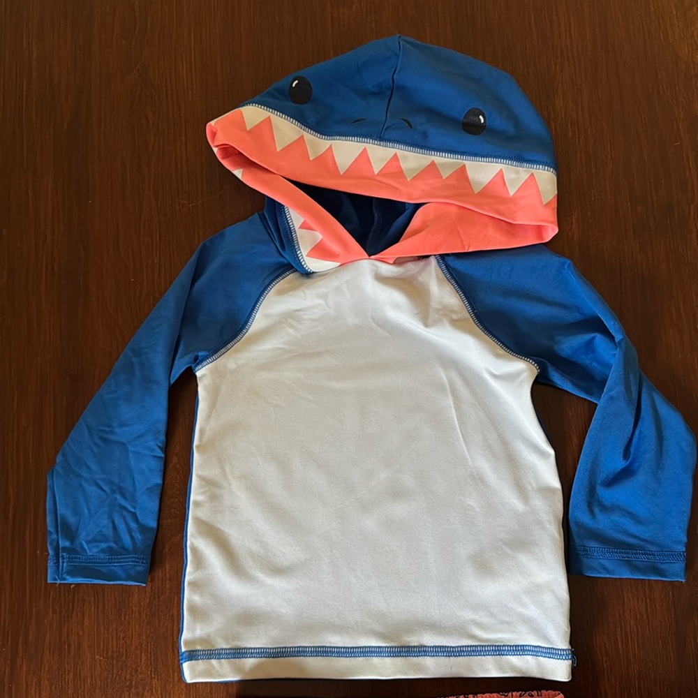 Cat & Jack Pink and Blue Swim Suit set with shark Design - Picture 2 of 8